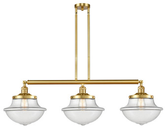 Oxford - 3 Light - 42 inch - Satin Gold - Stem Hung - Adjustable Island Light (3442|213-SG-G542-LED)