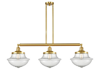 Oxford - 3 Light - 42 inch - Satin Gold - Stem Hung - Adjustable Island Light (3442|213-SG-G544-LED)