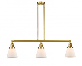 Cone - 3 Light - 39 inch - Satin Gold - Stem Hung - Island Light (3442|213-SG-G61)