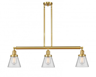 Cone - 3 Light - 39 inch - Satin Gold - Stem Hung - Island Light (3442|213-SG-G62)