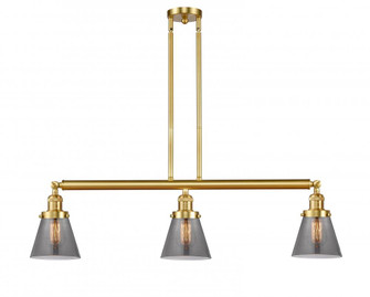 Cone - 3 Light - 39 inch - Satin Gold - Stem Hung - Island Light (3442|213-SG-G63-LED)