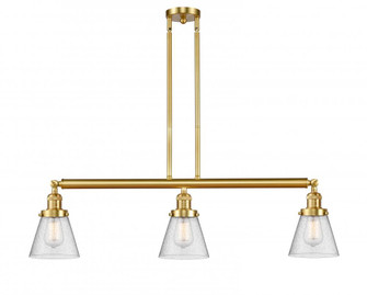 Cone - 3 Light - 39 inch - Satin Gold - Stem Hung - Adjustable Island Light (3442|213-SG-G64-LED)