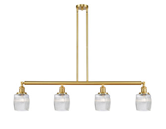 Colton - 4 Light - 50 inch - Satin Gold - Stem Hung - Adjustable Island Light (3442|214-SG-G302-LED)