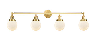 Beacon - 4 Light - 42 inch - Satin Gold - Adjustable Bath Vanity Light (3442|215-SG-G201-6)