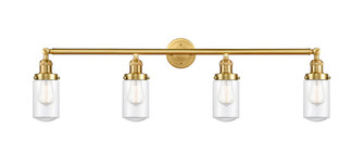 Dover - 4 Light - 43 inch - Satin Gold - Adjustable Bath Vanity Light (3442|215-SG-G312-LED)