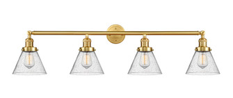 Cone - 4 Light - 44 inch - Satin Gold - Adjustable Bath Vanity Light (3442|215-SG-G44)