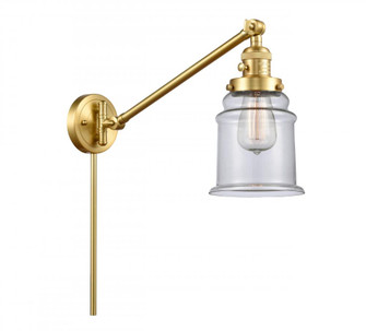 Canton - 1 Light - 8 inch - Satin Gold -Adjustable Swing Arm (3442|237-SG-G182)