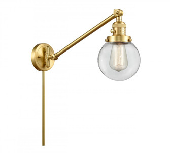 Beacon - 1 Light - 6 inch - Satin Gold -Adjustable Swing Arm (3442|237-SG-G202-6)