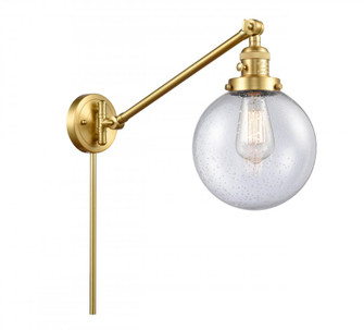 Beacon - 1 Light - 8 inch - Satin Gold -Adjustable Swing Arm (3442|237-SG-G204-8)