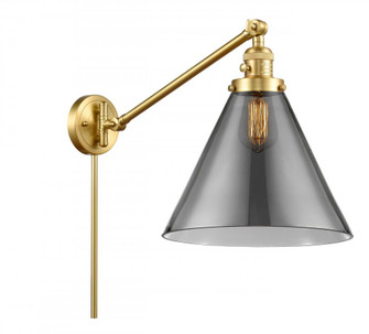 Cone - 1 Light - 12 inch - Satin Gold -Adjustable Swing Arm (3442|237-SG-G43-L)