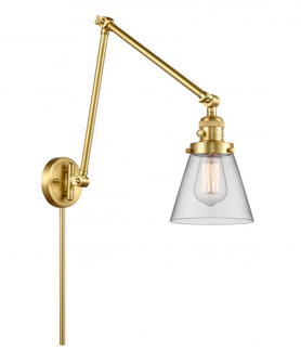 Cone - 1 Light - 8 inch - Satin Gold -Adjustable Swing Arm (3442|238-SG-G62)