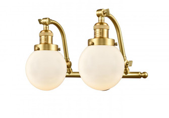Beacon - 2 Light - 16 inch - Satin Gold - Adjustable Bath Vanity Light (3442|515-2W-SG-G201-6)