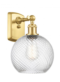Twisted Swirl 1 Light Sconce part of the Ballston Collection (3442|516-1W-SG-G1214-8-LED)