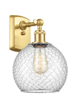Farmhouse Chicken Wire 1 Light Sconce (3442|516-1W-SG-G122-8CSN)