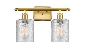 Cobbleskill - 2 Light - 15 inch - Satin Gold - Bath Vanity Light (3442|516-2W-SG-G112)