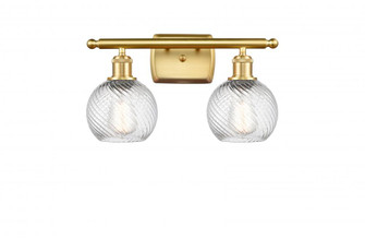 Small Twisted Swirl 2 Light Bath Vanity Light part of the Ballston Collection (3442|516-2W-SG-G1214-6-LED)