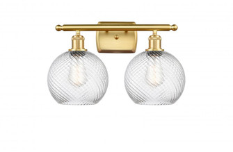 Twisted Swirl 2 Light Bath Vanity Light part of the Ballston Collection (3442|516-2W-SG-G1214-8-LED)