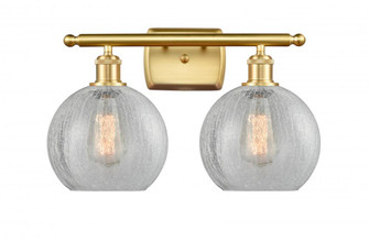 Athens - 2 Light - 18 inch - Satin Gold - Bath Vanity Light (3442|516-2W-SG-G125-LED)