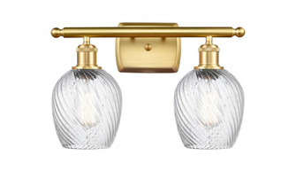 Salina - 2 Light - 16 inch - Satin Gold - Bath Vanity Light (3442|516-2W-SG-G292-LED)