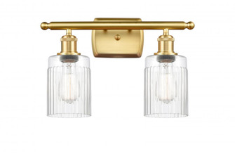 Hadley - 2 Light - 15 inch - Satin Gold - Bath Vanity Light (3442|516-2W-SG-G342-LED)