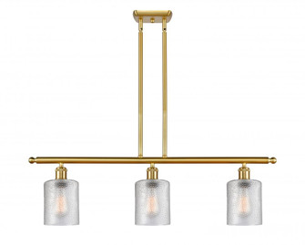 Cobbleskill - 3 Light - 36 inch - Satin Gold - Stem hung - Island Light (3442|516-3I-SG-G112)