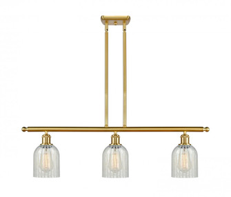 Caledonia - 3 Light - 36 inch - Satin Gold - Stem hung - Island Light (3442|516-3I-SG-G2511-LED)