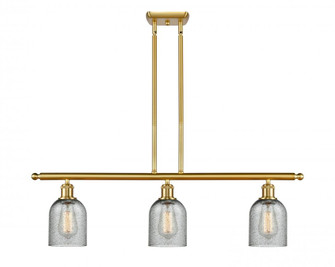 Caledonia - 3 Light - 36 inch - Satin Gold - Stem hung - Island Light (3442|516-3I-SG-G257)