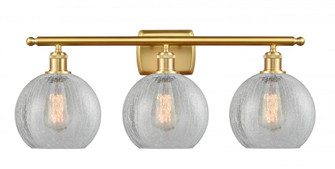 Athens - 3 Light - 28 inch - Satin Gold - Bath Vanity Light (3442|516-3W-SG-G125)