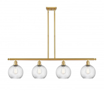 Twisted Swirl 4 Light Island Light part of the Ballston Collection (3442|516-4I-SG-G1214-8-LED)