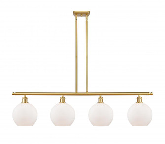 Athens - 4 Light - 48 inch - Satin Gold - Stem hung - Island Light (3442|516-4I-SG-G121-LED)