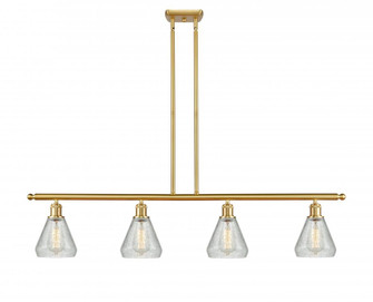 Conesus - 4 Light - 48 inch - Satin Gold - Stem hung - Island Light (3442|516-4I-SG-G275-LED)