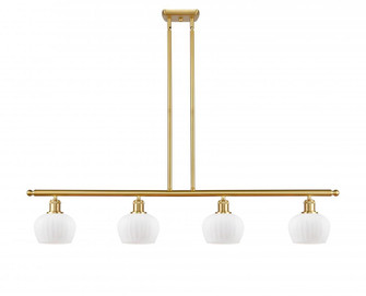 Fenton - 4 Light - 48 inch - Satin Gold - Stem hung - Island Light (3442|516-4I-SG-G91-LED)