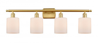 Cobbleskill - 4 Light - 35 inch - Satin Gold - Bath Vanity Light (3442|516-4W-SG-G111-LED)