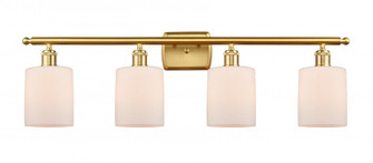 Cobbleskill - 4 Light - 35 inch - Satin Gold - Bath Vanity Light (3442|516-4W-SG-G111-LED)
