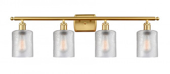 Cobbleskill - 4 Light - 35 inch - Satin Gold - Bath Vanity Light (3442|516-4W-SG-G112-LED)