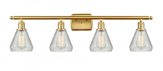 Conesus - 4 Light - 36 inch - Satin Gold - Bath Vanity Light (3442|516-4W-SG-G275)
