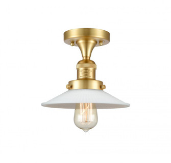 Halophane - 1 Light - 9 inch - Satin Gold - Semi-Flush Mount (3442|517-1CH-SG-G1)