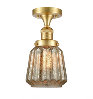 Chatham - 1 Light - 7 inch - Satin Gold - Semi-Flush Mount (3442|517-1CH-SG-G146)