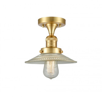 Halophane - 1 Light - 9 inch - Satin Gold - Semi-Flush Mount (3442|517-1CH-SG-G2)