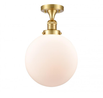 Beacon - 1 Light - 10 inch - Satin Gold - Semi-Flush Mount (3442|517-1CH-SG-G201-10-LED)