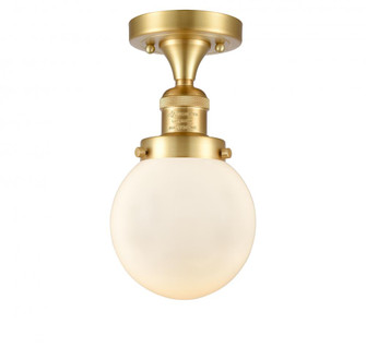 Beacon - 1 Light - 6 inch - Satin Gold - Semi-Flush Mount (3442|517-1CH-SG-G201-6-LED)