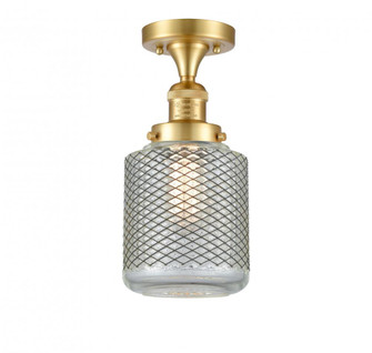 Stanton - 1 Light - 6 inch - Satin Gold - Semi-Flush Mount (3442|517-1CH-SG-G262-LED)