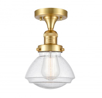 Olean - 1 Light - 7 inch - Satin Gold - Semi-Flush Mount (3442|517-1CH-SG-G324-LED)