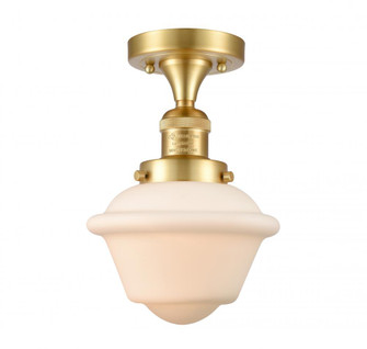 Oxford - 1 Light - 8 inch - Satin Gold - Semi-Flush Mount (3442|517-1CH-SG-G531)