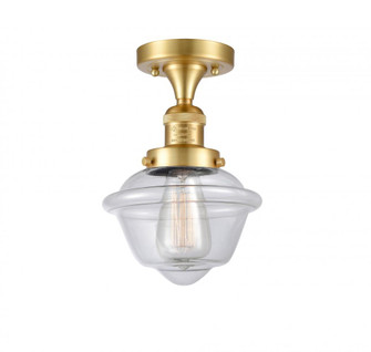 Oxford - 1 Light - 8 inch - Satin Gold - Semi-Flush Mount (3442|517-1CH-SG-G532)