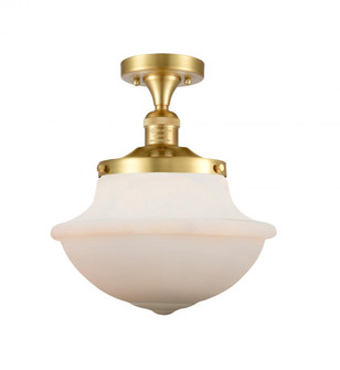 Oxford - 1 Light - 12 inch - Satin Gold - Semi-Flush Mount (3442|517-1CH-SG-G541-LED)