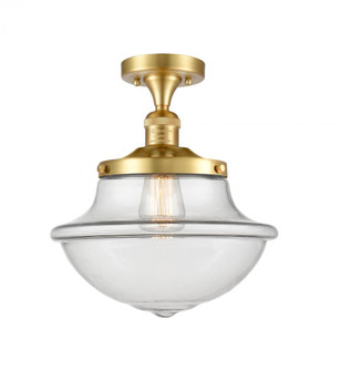 Oxford - 1 Light - 12 inch - Satin Gold - Semi-Flush Mount (3442|517-1CH-SG-G542-LED)