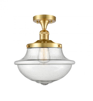 Oxford - 1 Light - 12 inch - Satin Gold - Semi-Flush Mount (3442|517-1CH-SG-G544)