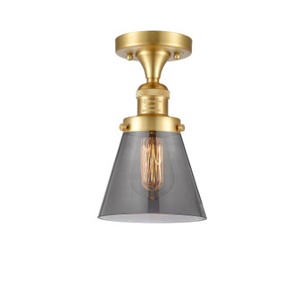 Cone - 1 Light - 7 inch - Satin Gold - Semi-Flush Mount (3442|517-1CH-SG-G63)