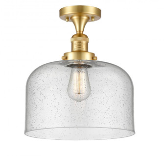 Bell - 1 Light - 12 inch - Satin Gold - Semi-Flush Mount (3442|517-1CH-SG-G74-L)